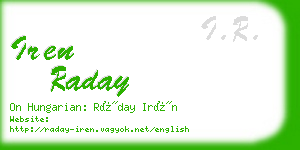 iren raday business card